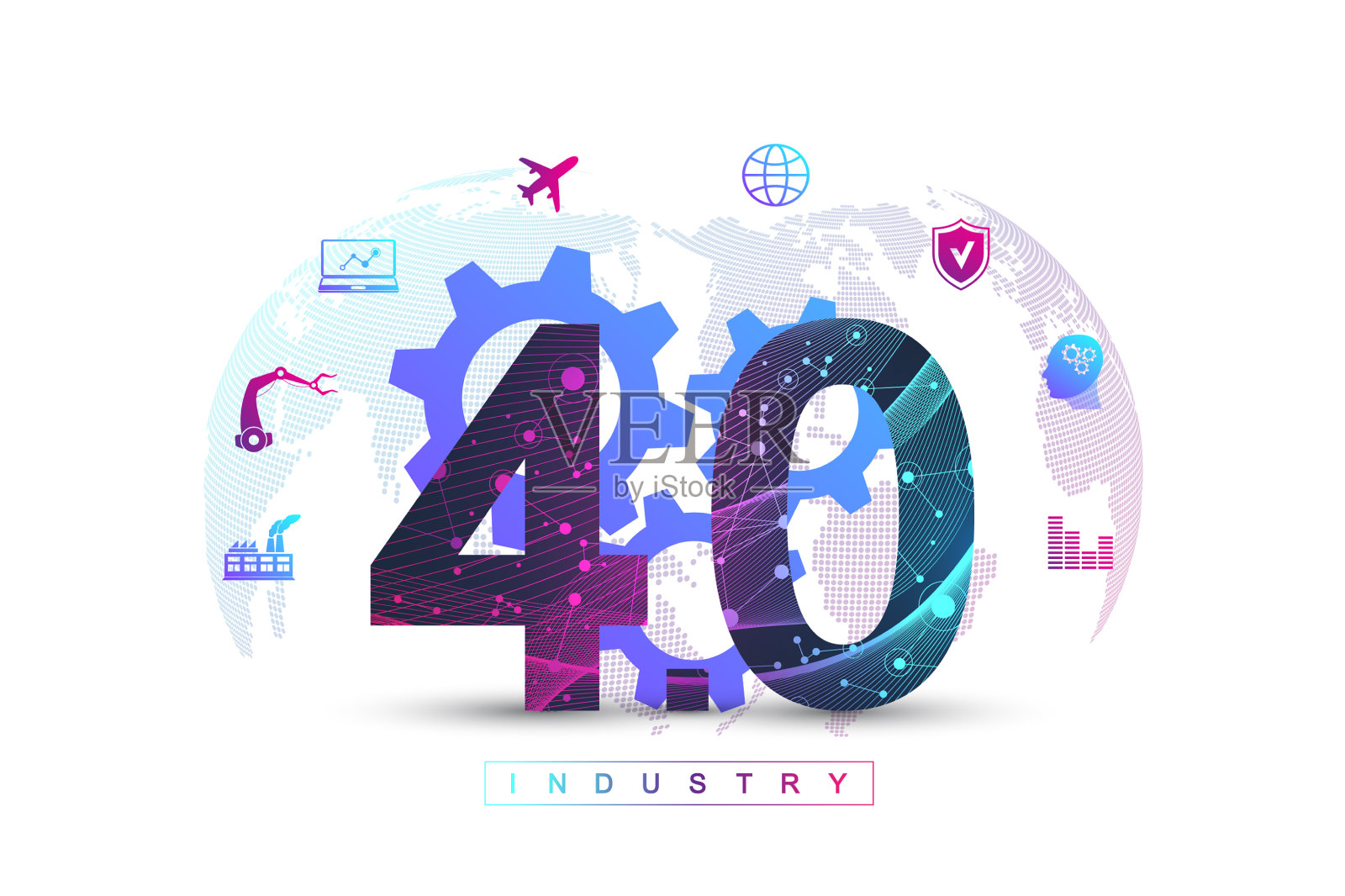 行业40数字技术背景设计元素图片