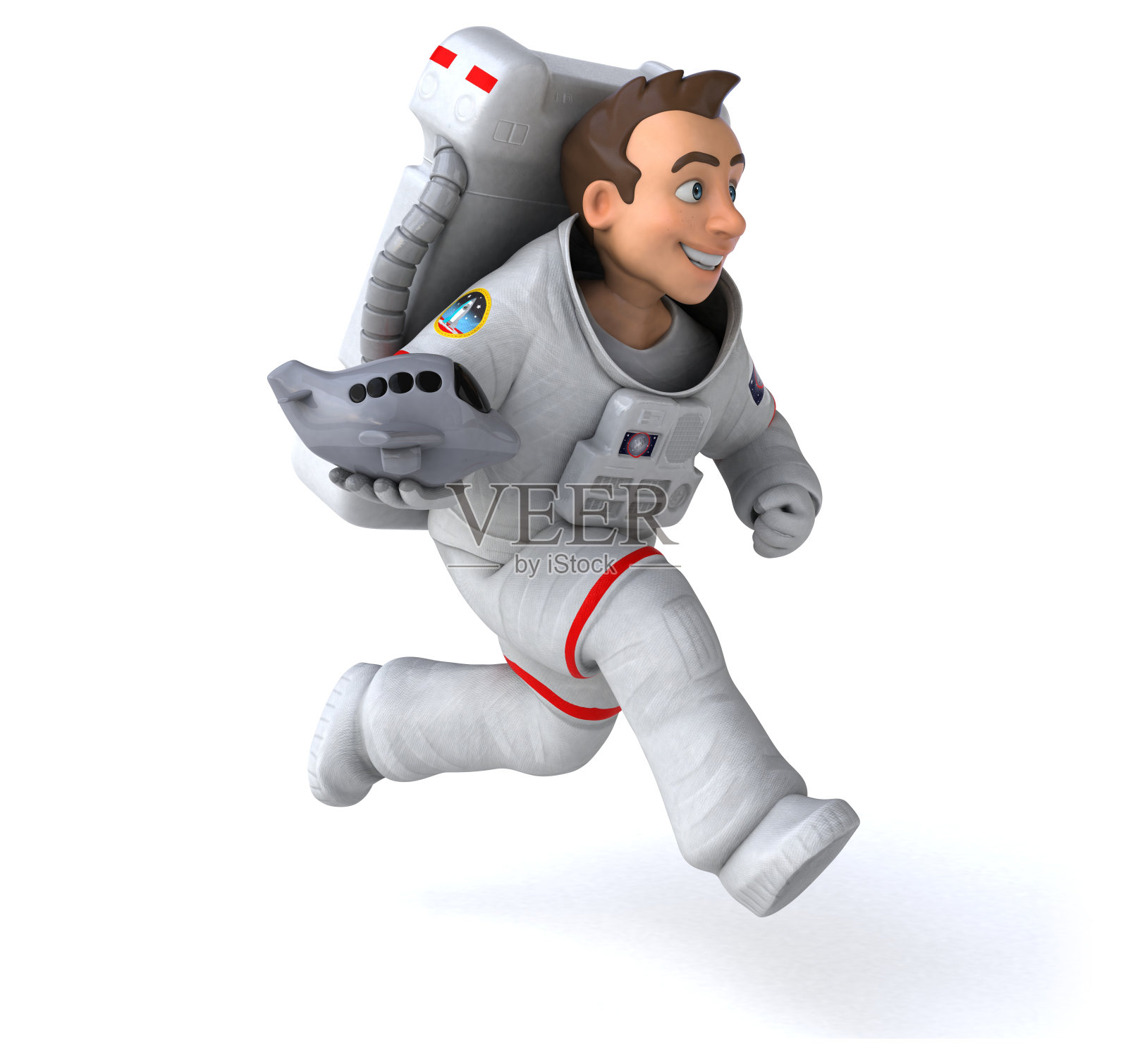 有趣的宇航员- 3D插图照片摄影图片