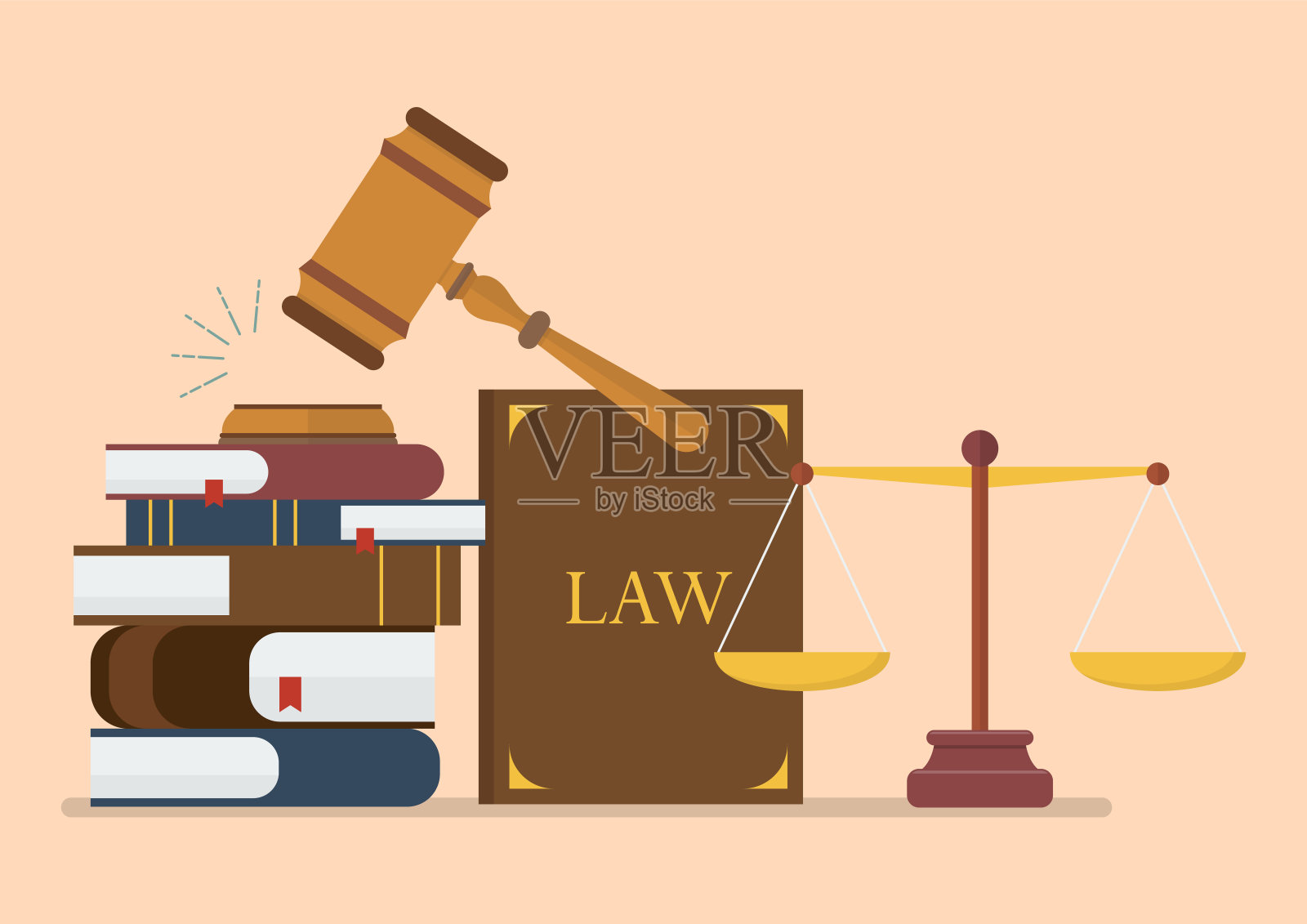 法律与正义概念插画图片素材