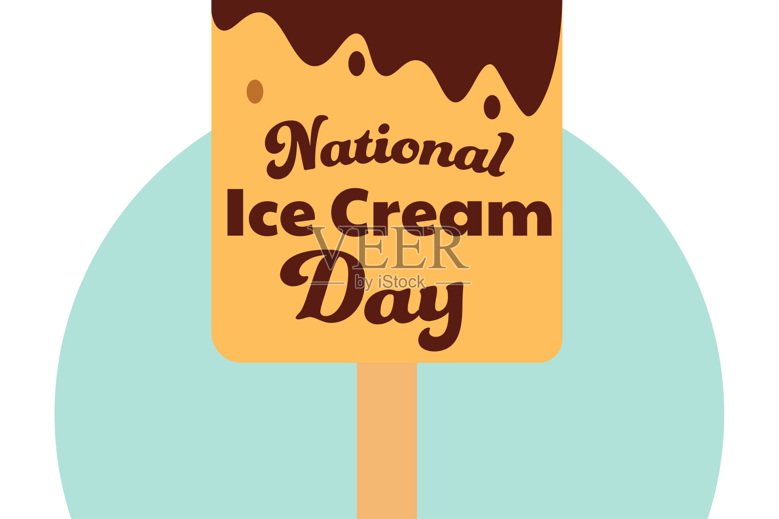 国家冰淇淋日。节日的概念。模板的背景，旗帜，卡片，海报与文字题词。向量EPS10插图。设计元素图片