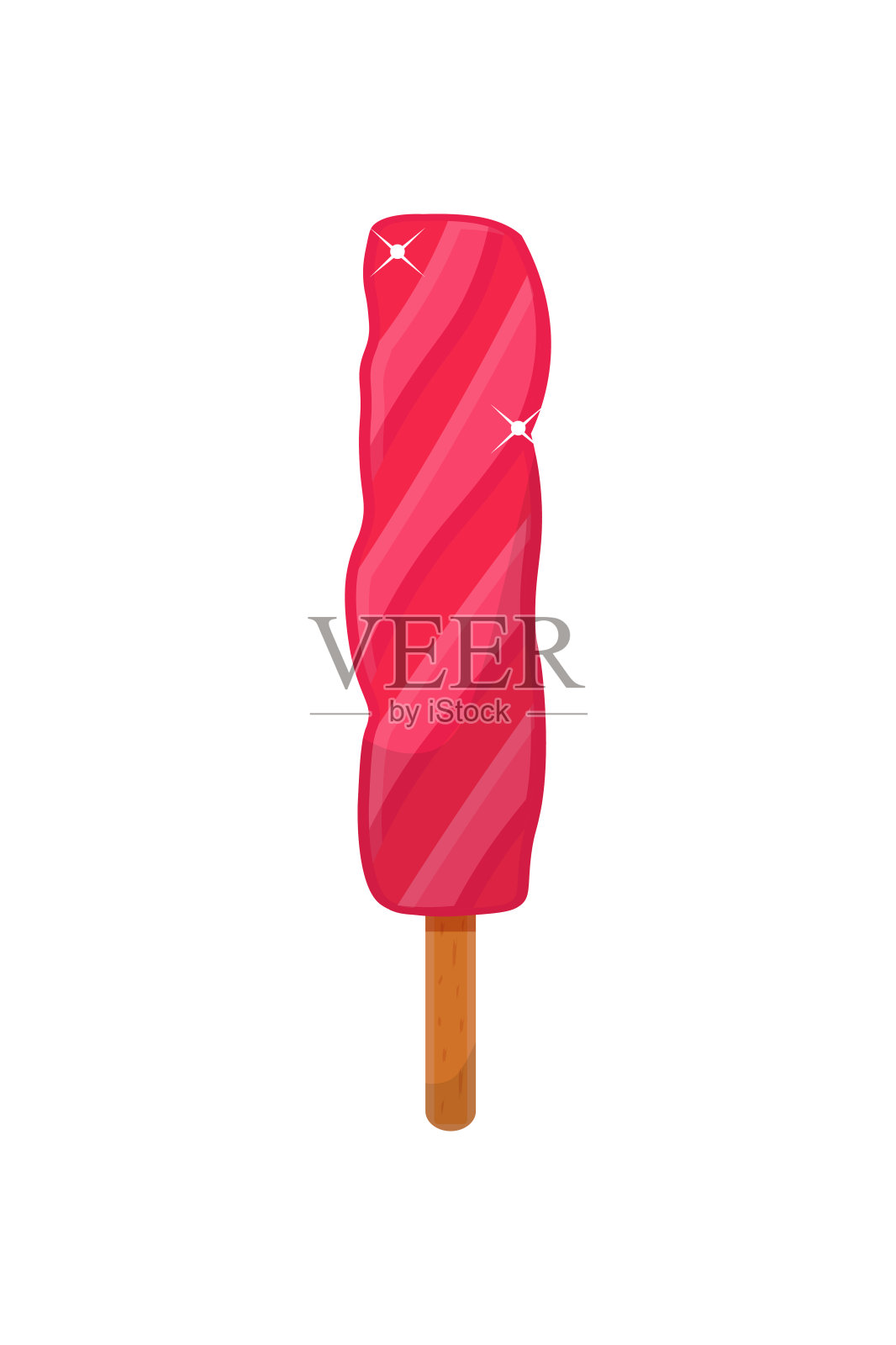 粉色冰淇淋平面矢量插图设计元素图片