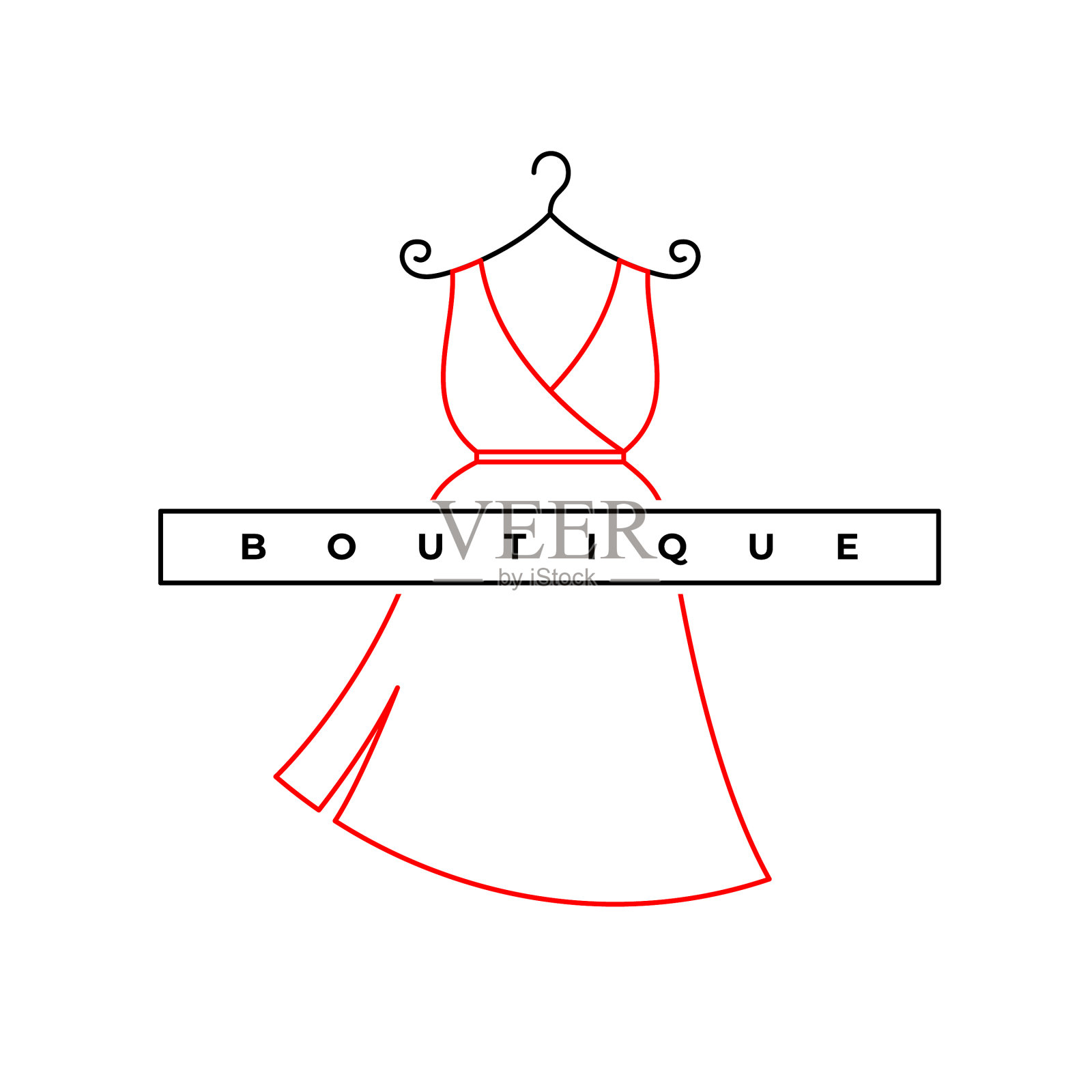 优雅的女装标志是时装店的标志设计元素图片