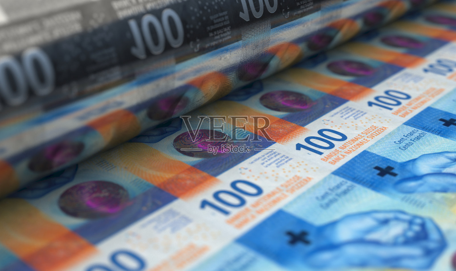 印制瑞士法郎纸币照片摄影图片