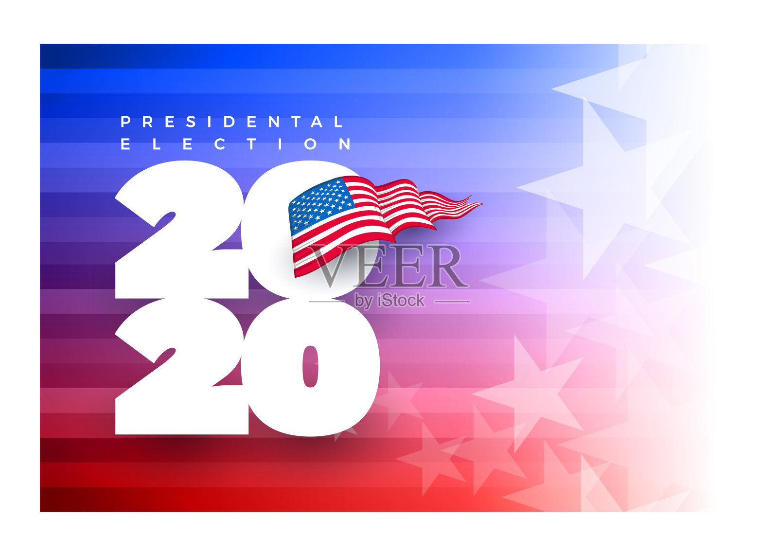 总统选举概念设计模板。插画图片素材