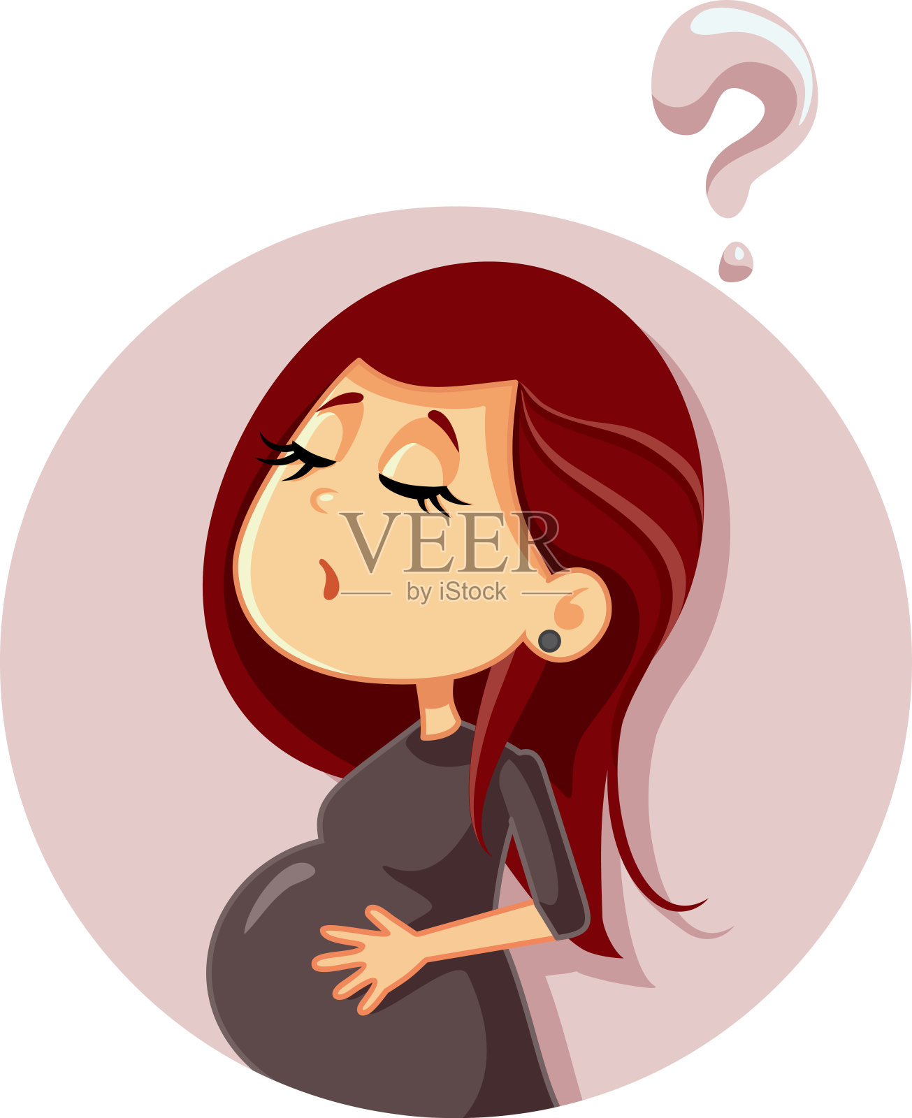 夫妇怀孕和孕妇设计插画图片素材_ID:418522449-Veer图库