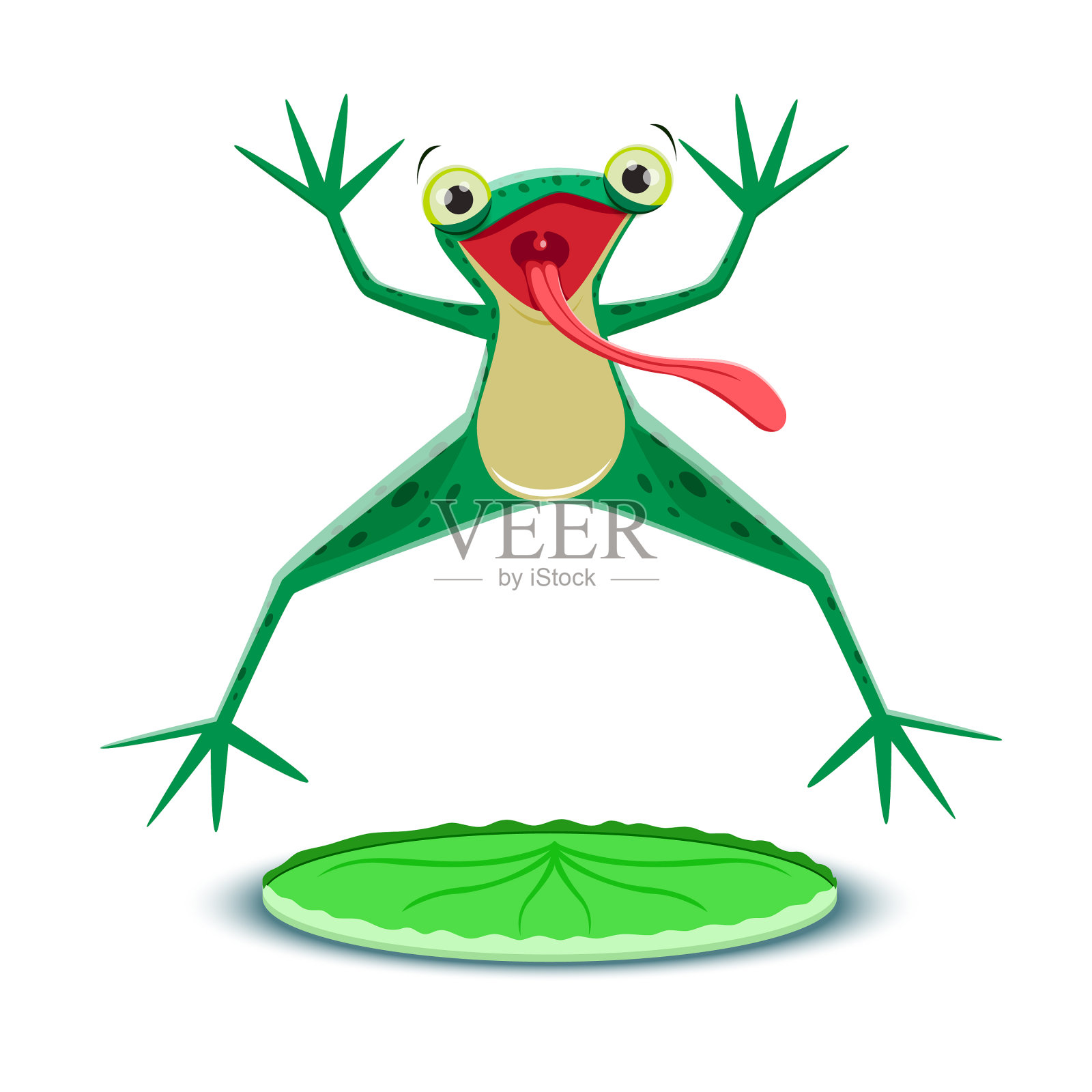 一只小青蛙在跳跃设计元素图片