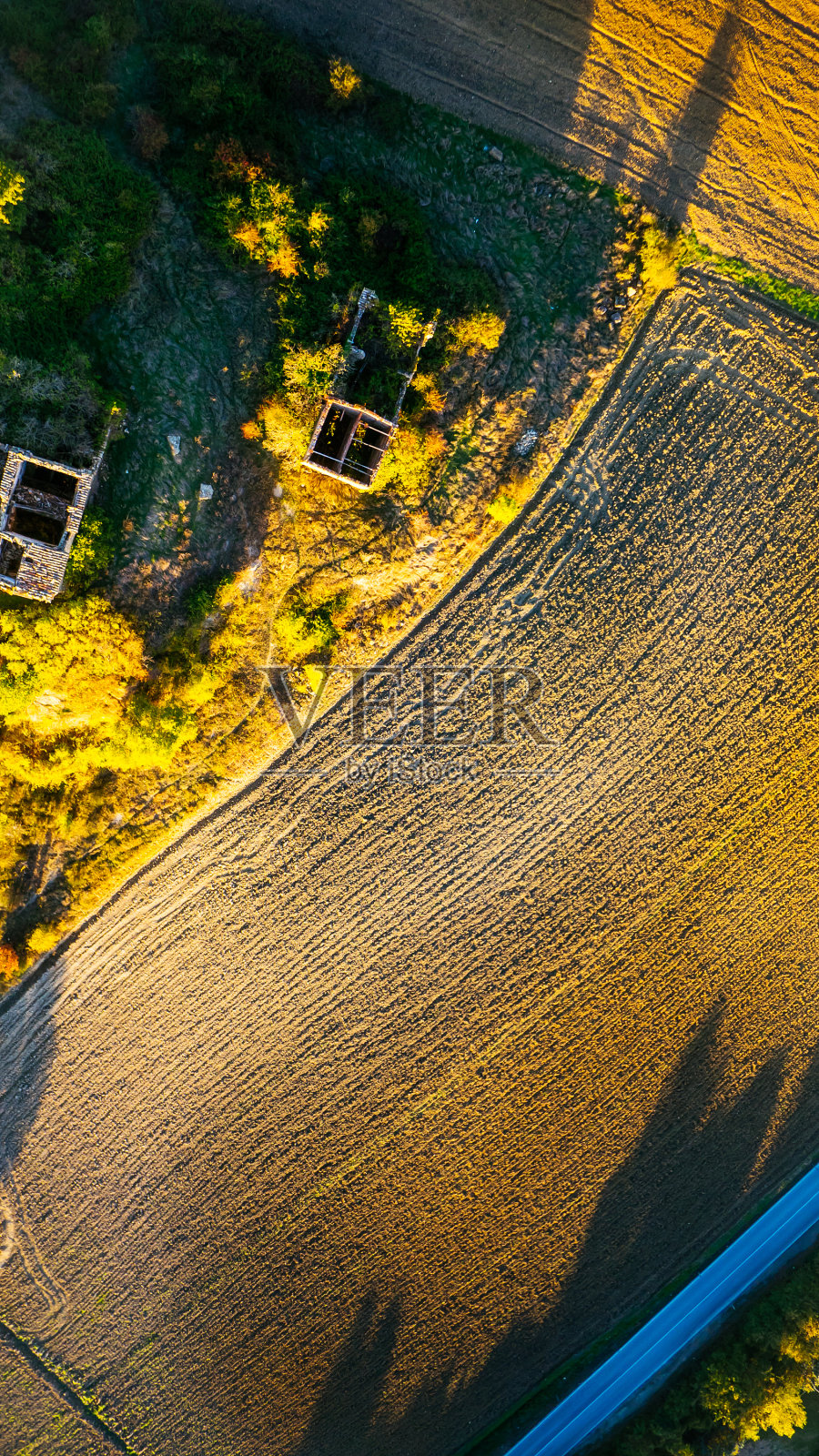 鸟瞰图的翁布里亚景观附近佩鲁贾，美丽的鸟瞰图的经典意大利景观照片摄影图片