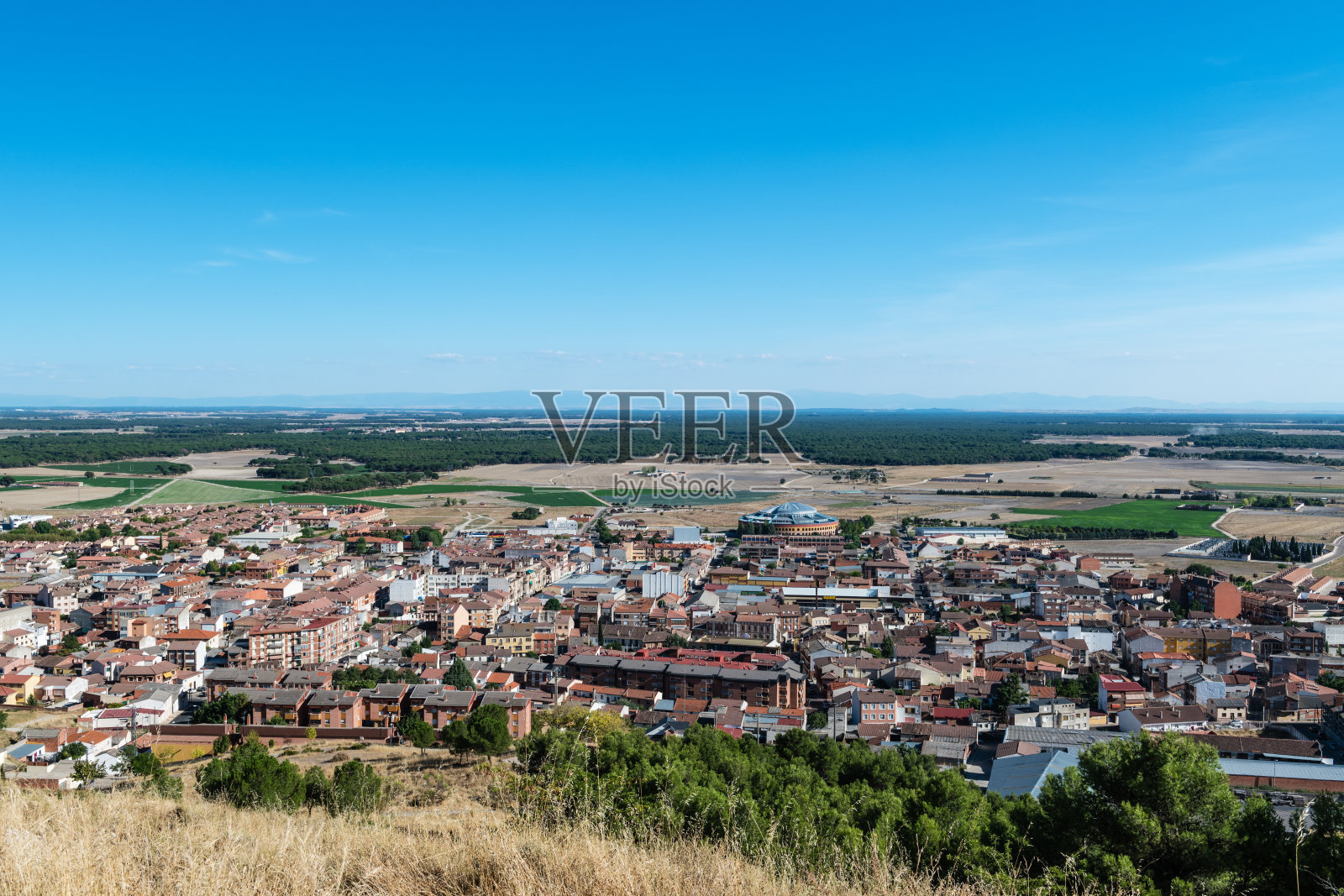 Valladolid的Iscar鸟瞰图照片摄影图片