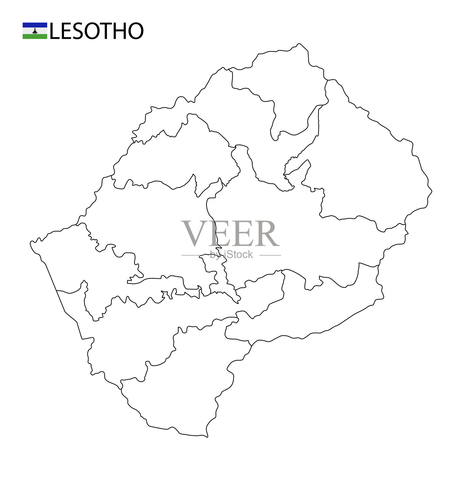 莱索托国旗上有白色插画图片素材_ID:368644590-Veer图库
