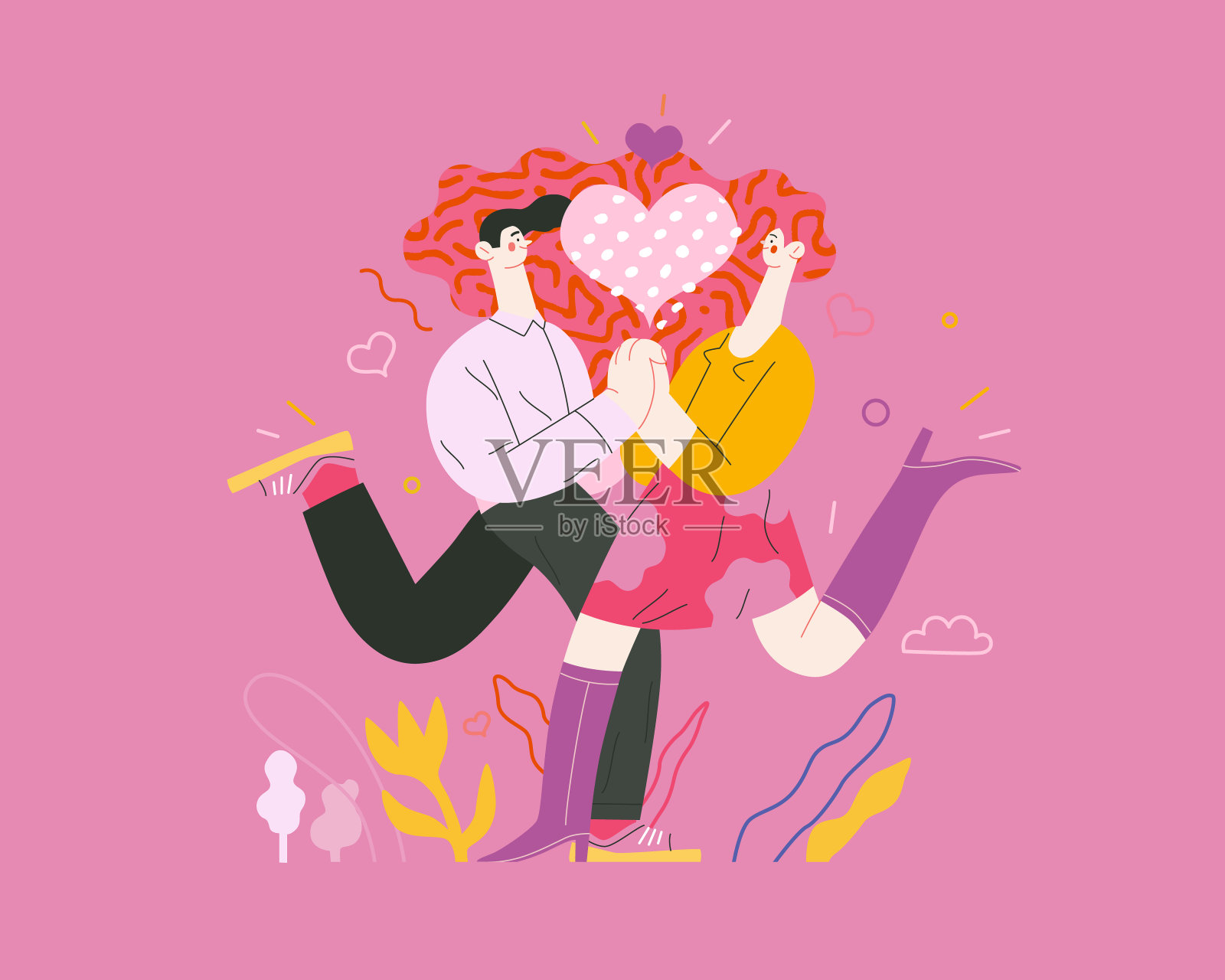 相爱的情侣——情人节图片设计元素图片