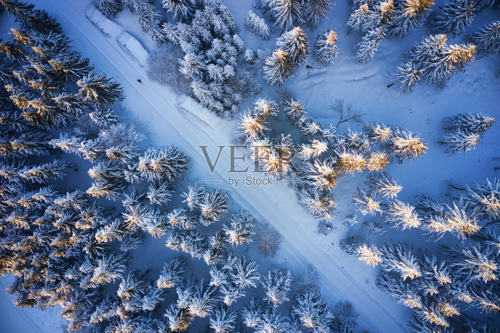 鸟瞰图的越野滑雪者在冬天的霍亨梅ßner照片摄影图片