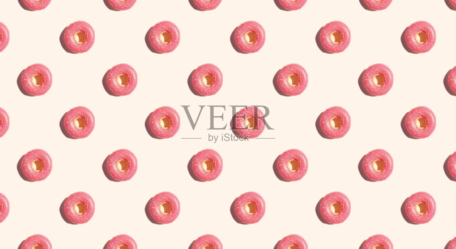 粉色甜甜圈图案背景设计元素图片