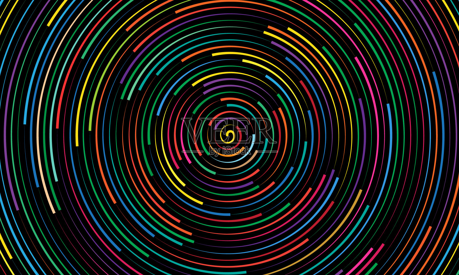 抽象的颜色背景与线在螺旋。插画图片素材