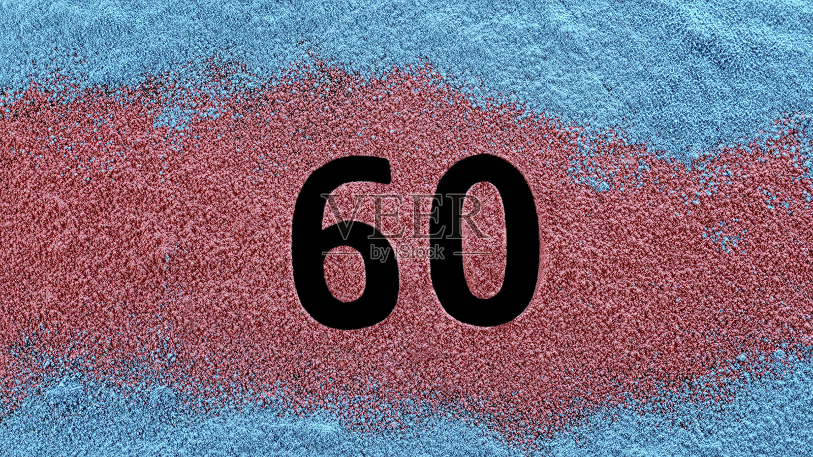 “60号”的特写出现在彩色尘埃中照片摄影图片