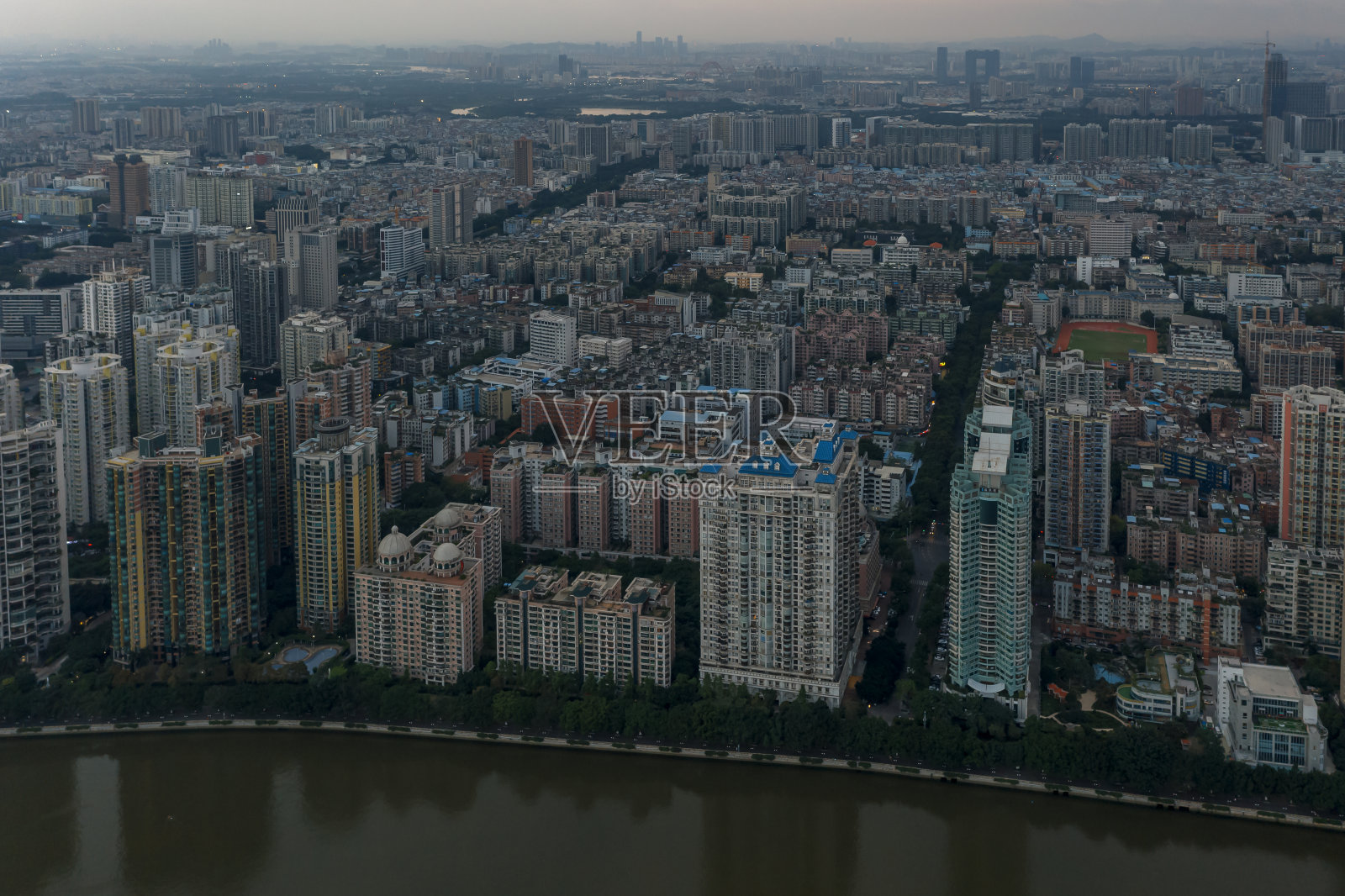 中国广州全景航拍图照片摄影图片