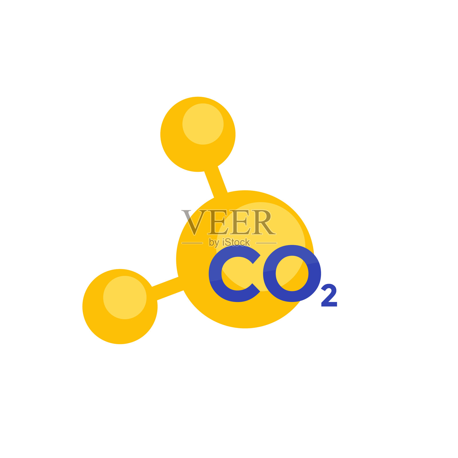 二氧化碳分子图标为网页图标素材