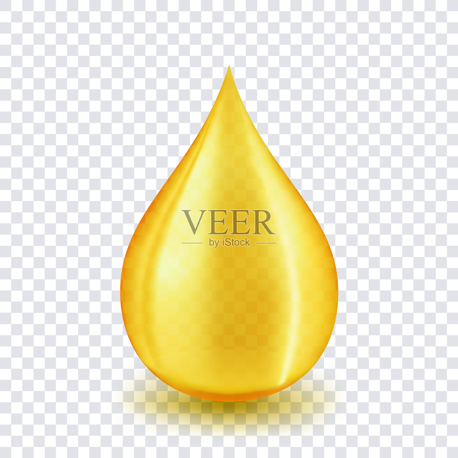 油滴或蜂蜜隔离在透明背景作为工业和石油概念。矢量插图。设计元素图片