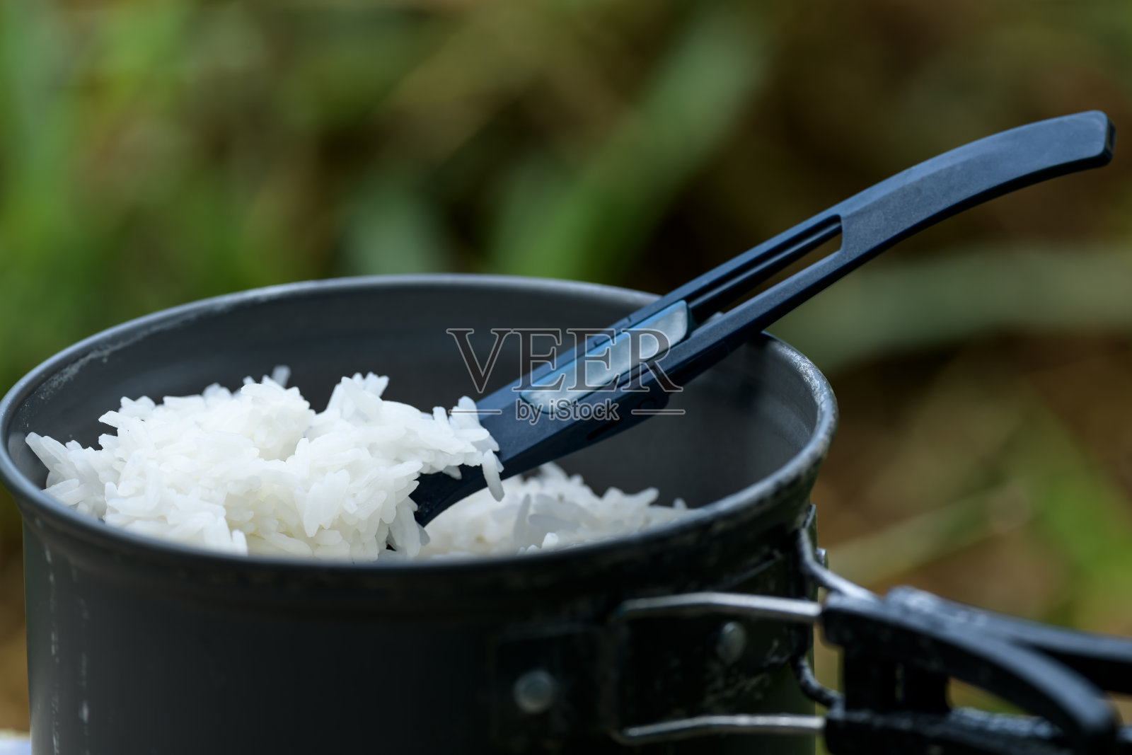 白米饭的特写镜头照片摄影图片