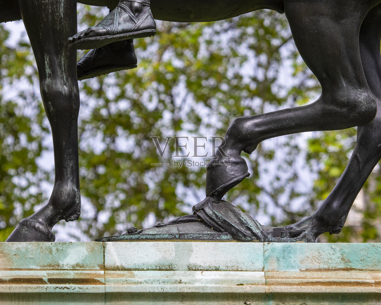 英国伦敦，威廉三世国王的雕像照片摄影图片