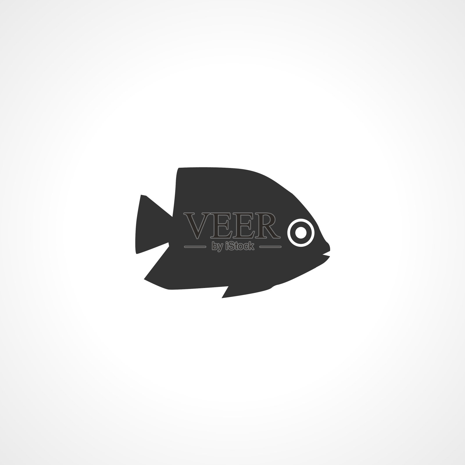 水族馆异国情调的鱼海简单孤立黑色设计元素图片