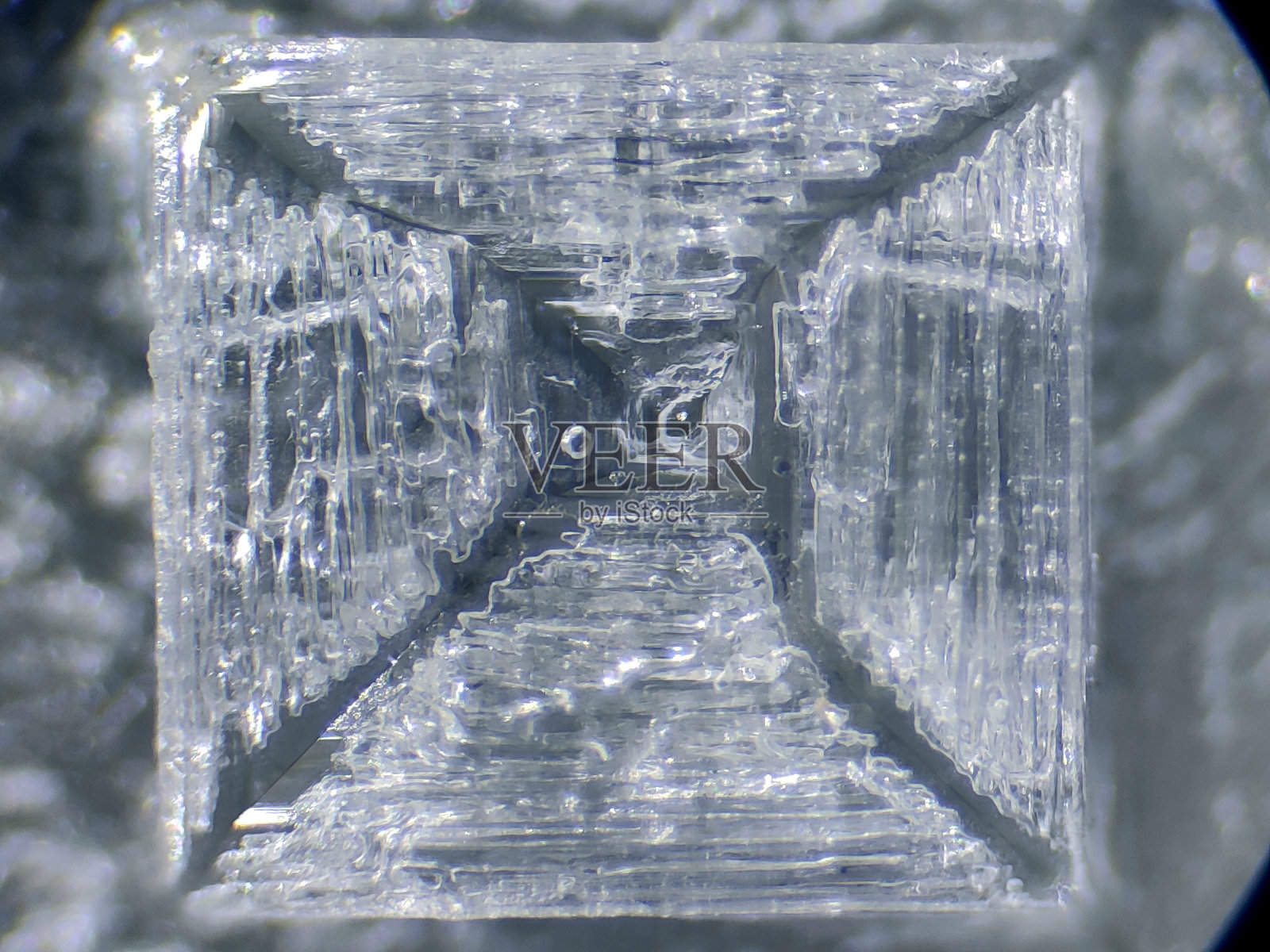 盐晶体的显微镜图照片摄影图片