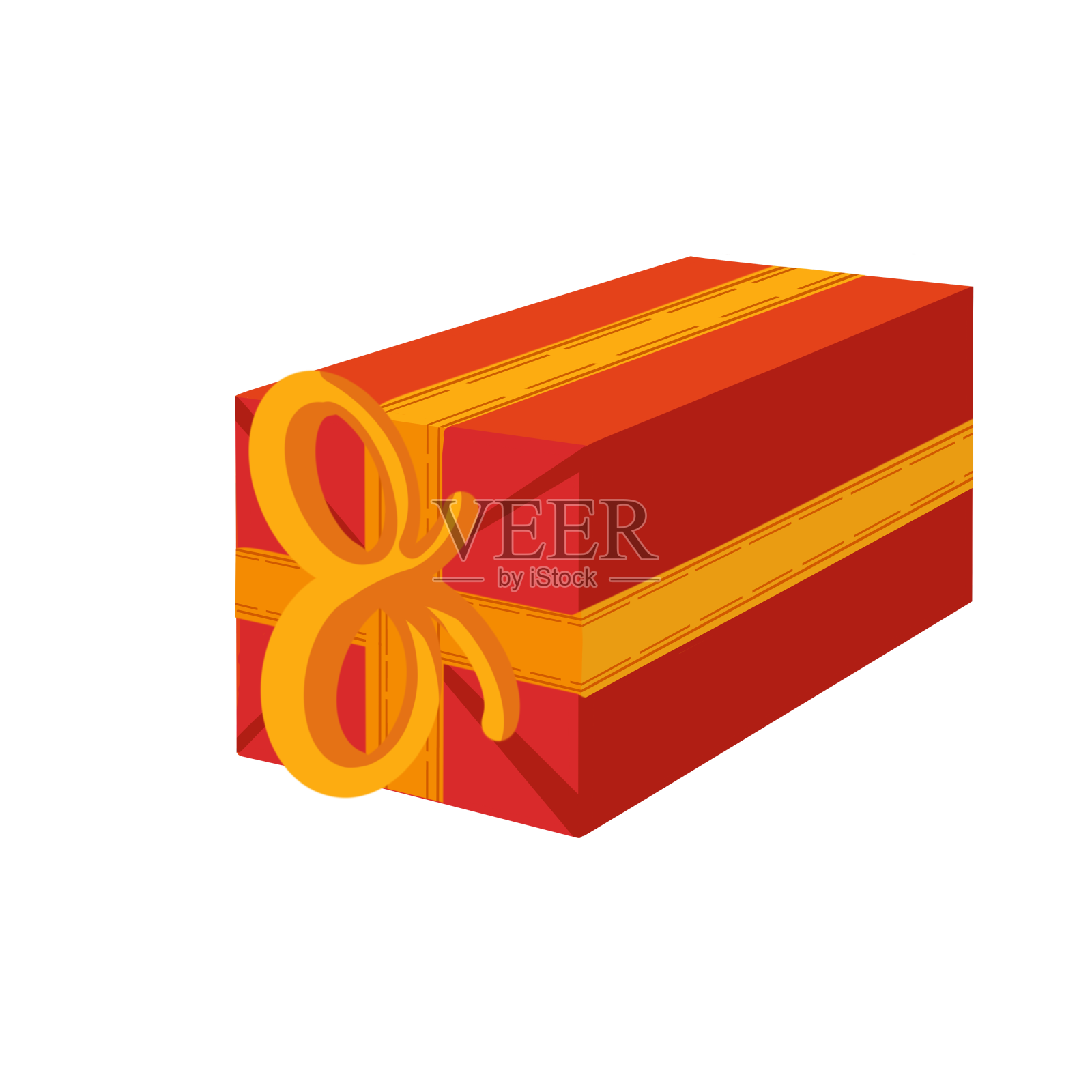 红色圣诞礼盒设计元素图片