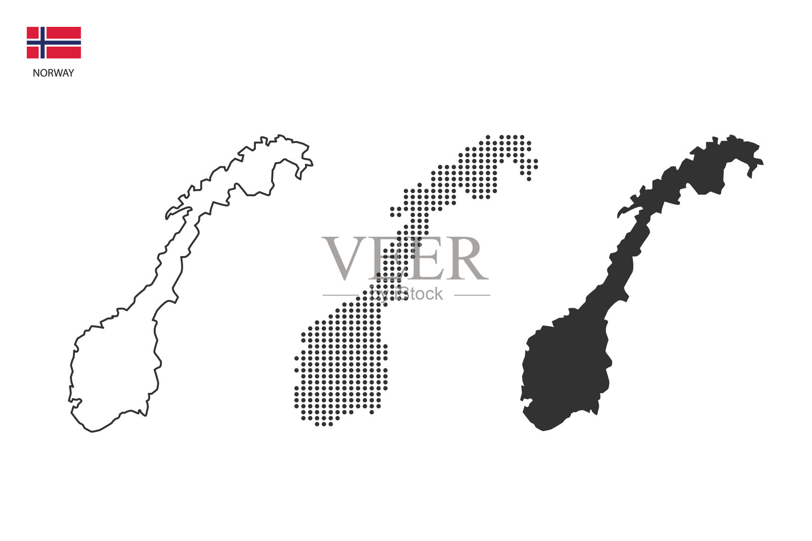 挪威轮廓图图片