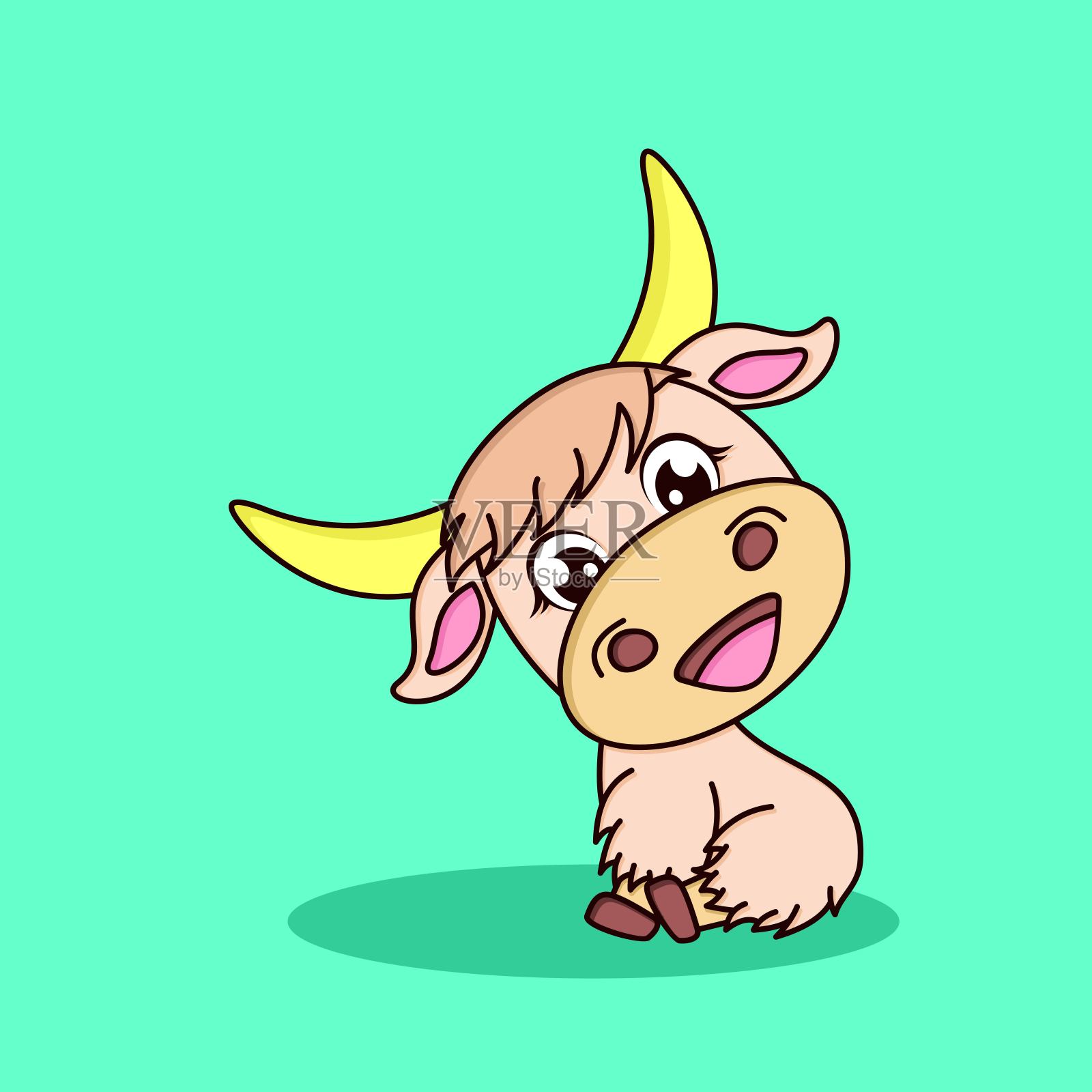可爱的牛设计图__其他_动漫动画_设计图库_昵图网nipic.com