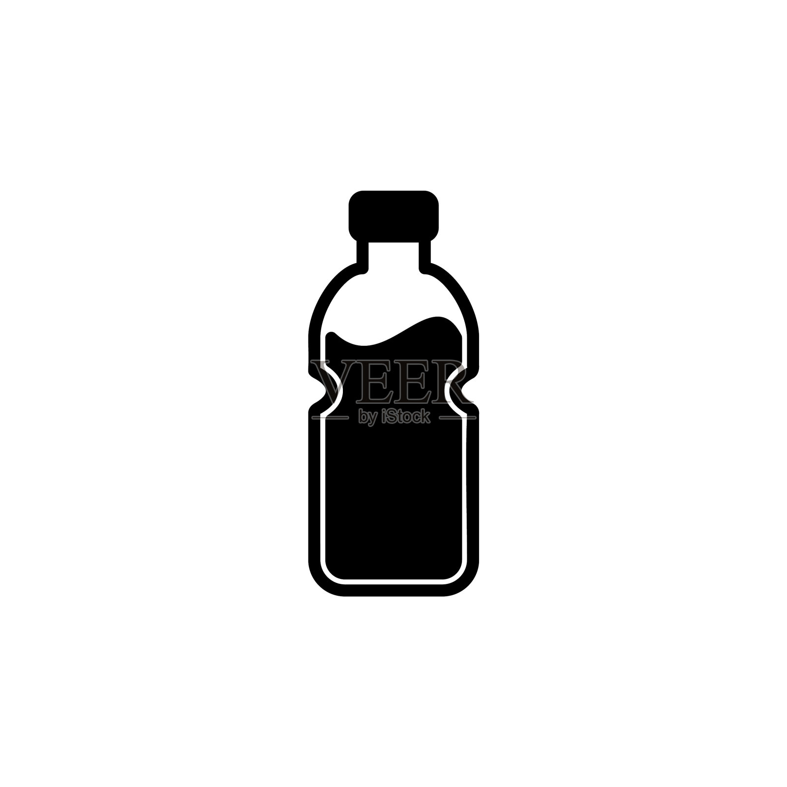 瓶图标瓶图标在时尚的平面设计插画图片素材
