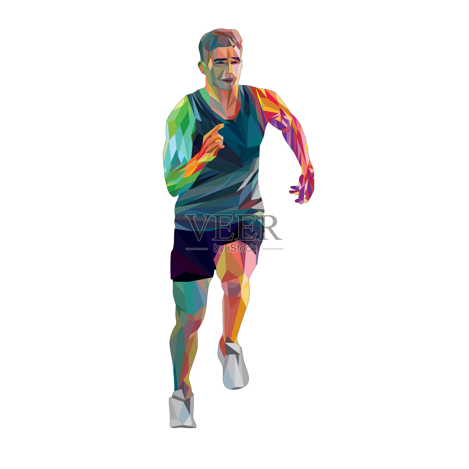 运动员在跑步时的动作是画的插画图片素材