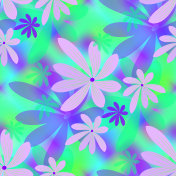 矢量花卉无缝时尚抽象图案粉彩蓝色绿色面料设计插画图片