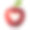 红色的苹果与心的象征孤立在白色的背景素材图片
