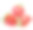 草莓水彩。三个浆果孤立在白色背景上素材图片