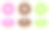 彩色釉面甜甜圈设置在白色背景。草莓、巧克力和绿色甜甜圈。素材图片