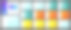 2020年新年日历页面颜色有蓝色、绿色、橙色、黄色渐变，彩色和A5大小的日记桌面。上周星期天开始。业务日和月计划器模板。矢量模拟图素材图片