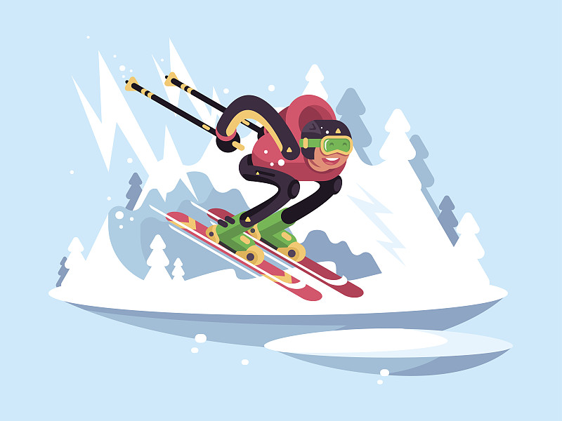 男子冬季滑雪图片下载
