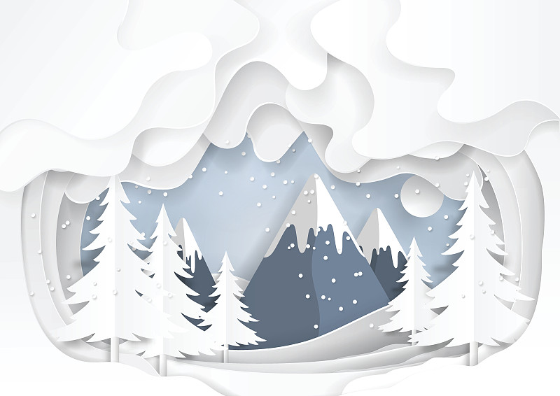 雪山上的冬天背景。图片下载